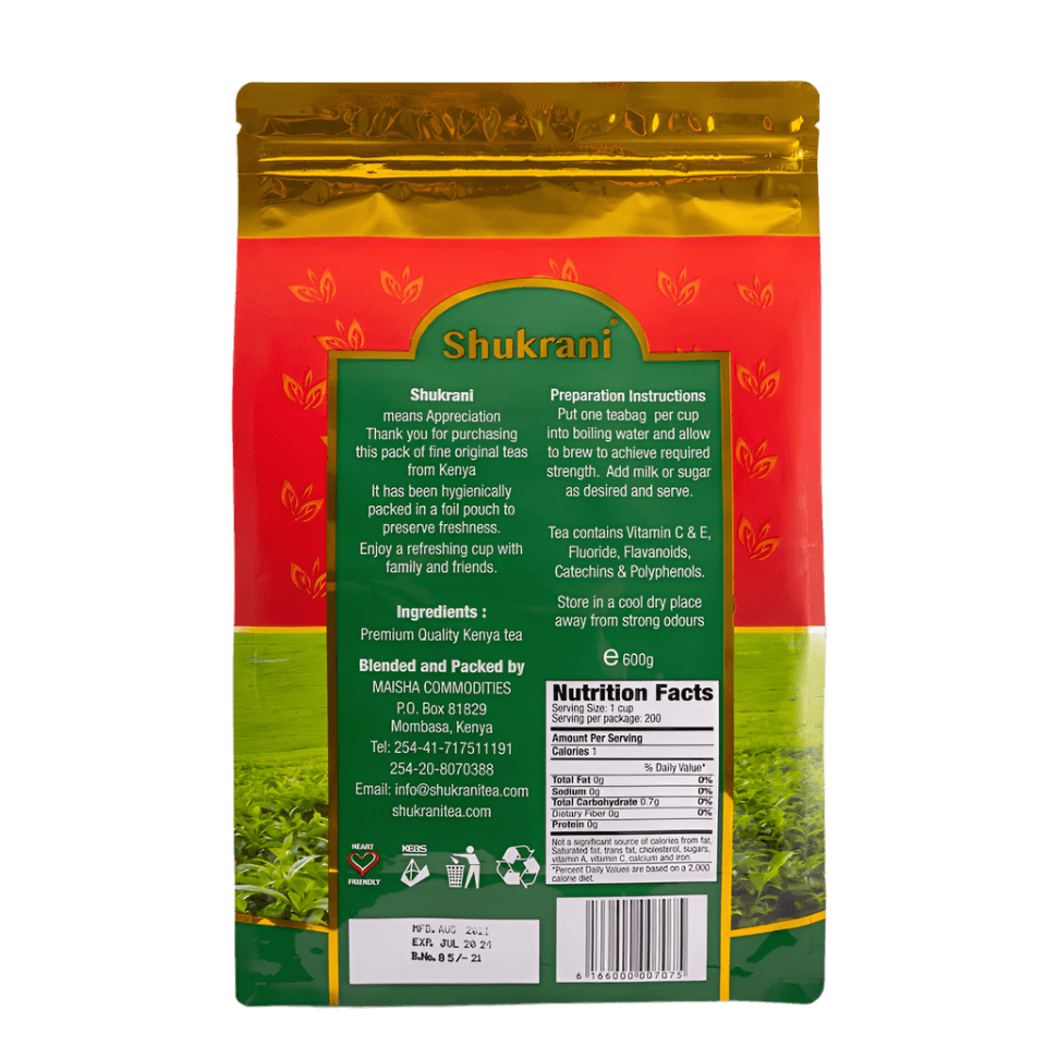 شاي الشكراني - أكياس شاي من المزيج الفاخر (200 × 3 جرام لكل كيس)